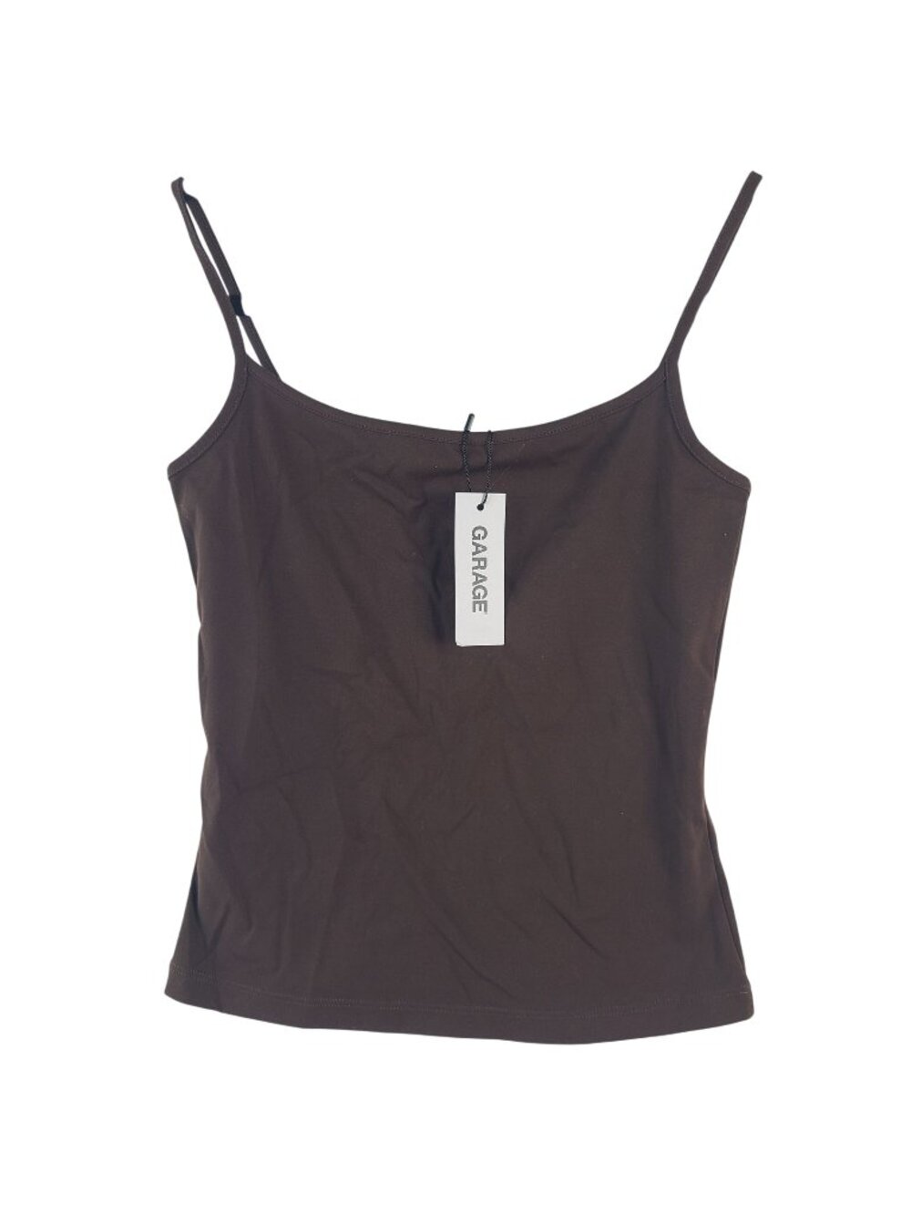 NEW Garage Sleek Scoop Cami Top Brown Adjustable Straps Size M